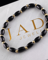 Golden Rice Bead Jade Bracelet