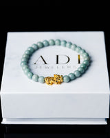 Small Beaded Pixiu Jade Bracelet