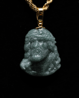 Micro Jesus Head Jade Pendant
