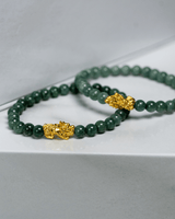 Small Beaded Pixiu Jade Bracelet