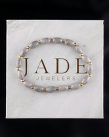 Golden Rice Bead Jade Bracelet
