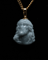 Micro Jesus Head Jade Pendant