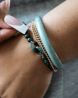 Donut Link Beaded Jade Bracelet