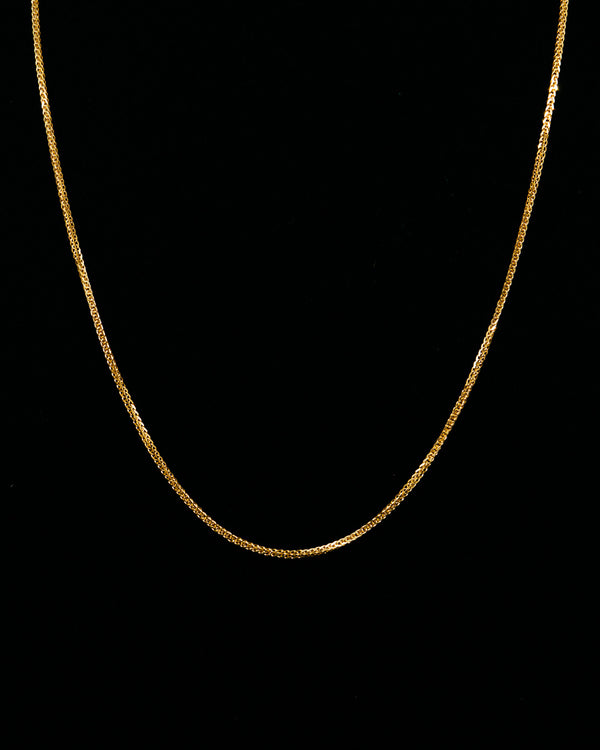 Solid 18k Yellow Gold Micro Franco Chain