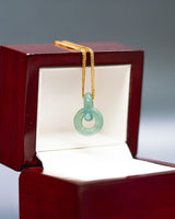 Micro Donut Link Jade Pendant