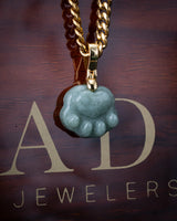 Micro Dog Paw Jade Pendant
