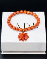 Rare Red Filipino Sun Jade Bracelet