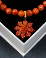 Rare Red Filipino Sun Jade Bracelet