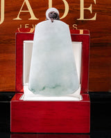 Blue/White Guan Gong Dragon Jade Pendant