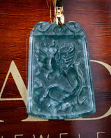 Micro Dragon/Phoenix Jade Pendant