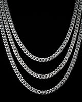 6mm White Gold Cuban Chain