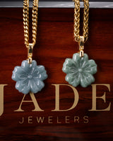 Micro Sakura Flower Jade Pendant