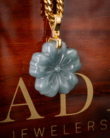 Micro Sakura Flower Jade Pendant