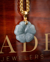 Micro Hibiscus Flower Jade Pendant