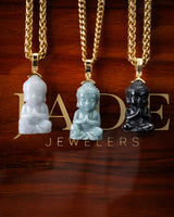 Micro Meditating Baby Buddha Jade Pendant