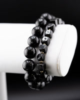 Extra Large Full Beaded Black Jade bracelet