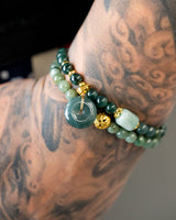 Golden Harmony Donut Jade bracelet