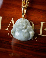 Medium Laughing Buddha Jade Pendant