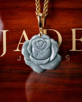 Rose Blue Water Jade Pendant