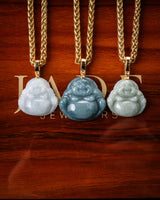 Micro Laughing Buddha Jade Pendant