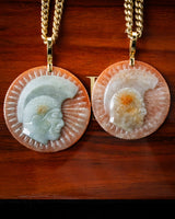 Roman Soldier Red/White Jade Pendant