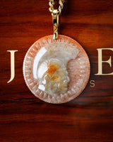 Roman Soldier Red/White Jade Pendant