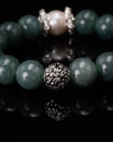 Sakura Pearl Green Jade Beaded Bracelet