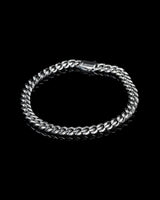 6mm White Gold Cuban Bracelet