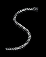 6mm White Gold Cuban Bracelet