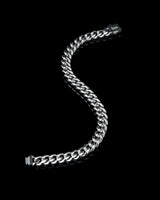 8mm White Gold Cuban Chain