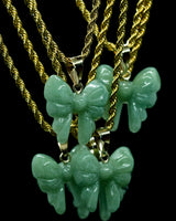 Micro Jade Ribbon Pendant