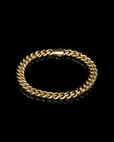 8mm Gold Cuban Bracelet