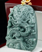 Dragon Flying Over 4 Seas Jade Pendant
