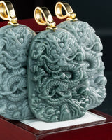 Dragon Flying Over 4 Seas Jade Pendant