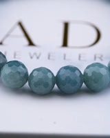Blue Diamond Cut Jade Bracelet
