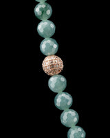Diamond Cut Beaded Jade Necklace