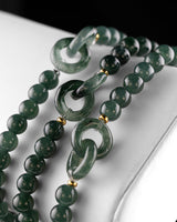 Donut Link Beaded Jade Bracelet