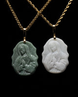 Virgin Mary Jade Pendant