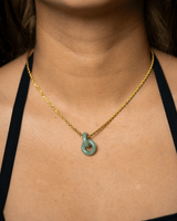 Micro Donut Link Jade Pendant