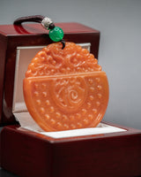 RED AMBER FORTUNE JADE PENDANT