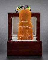 Standing Red Jade Buddha Pendant