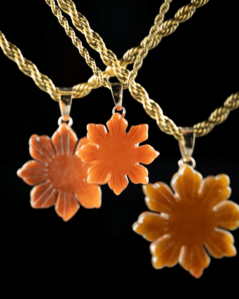 Rare Red Jade Filipino Sun Pendant
