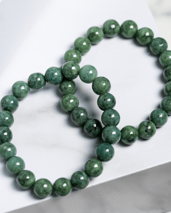 Full Beaded Green Jade Bracelet