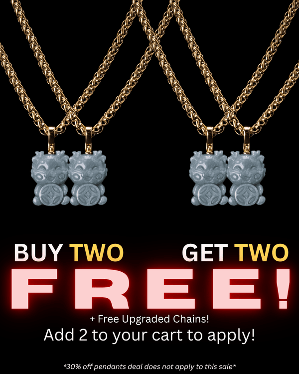 Micro Baby Lion Dancer Blue Water Jade Pendant