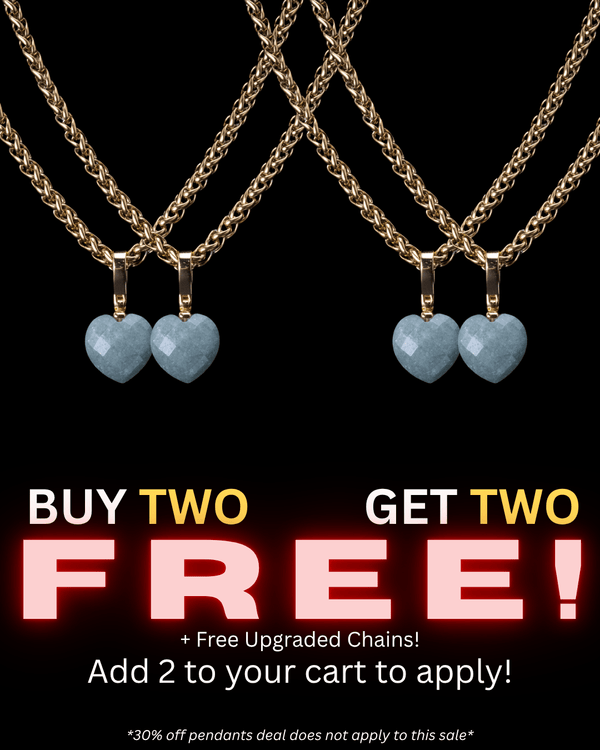 Micro Diamond Cut Heart Jade Pendant