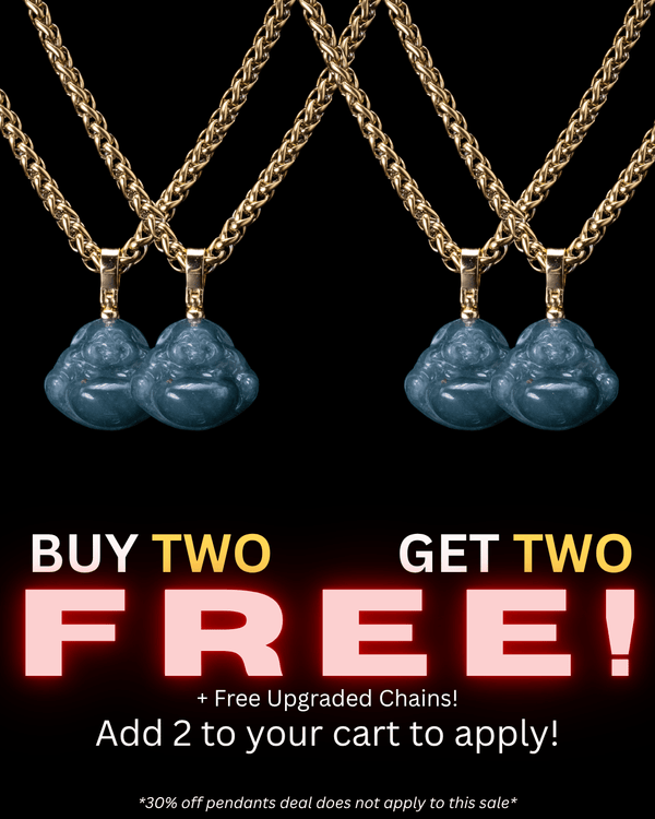 Micro Laughing Buddha Jade Pendant