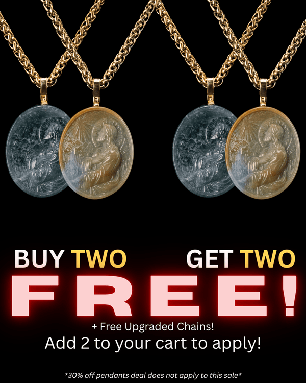 Praying Jesus Blue Water Jade Pendant