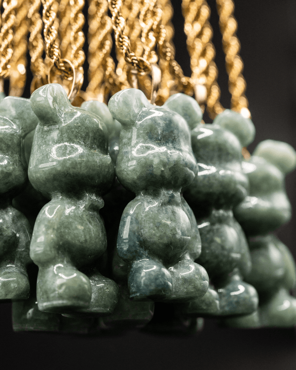 Micro BearBrick Jade Pendant