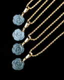 Micro Rose Jade Pendant