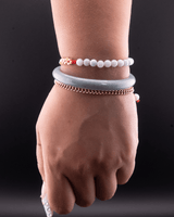 Beaded Red Rope Serene Blossom Jade Bracelet